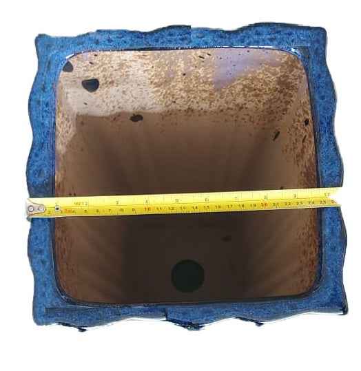 Elegant BLUE CERAMIC pot (54hx26d)