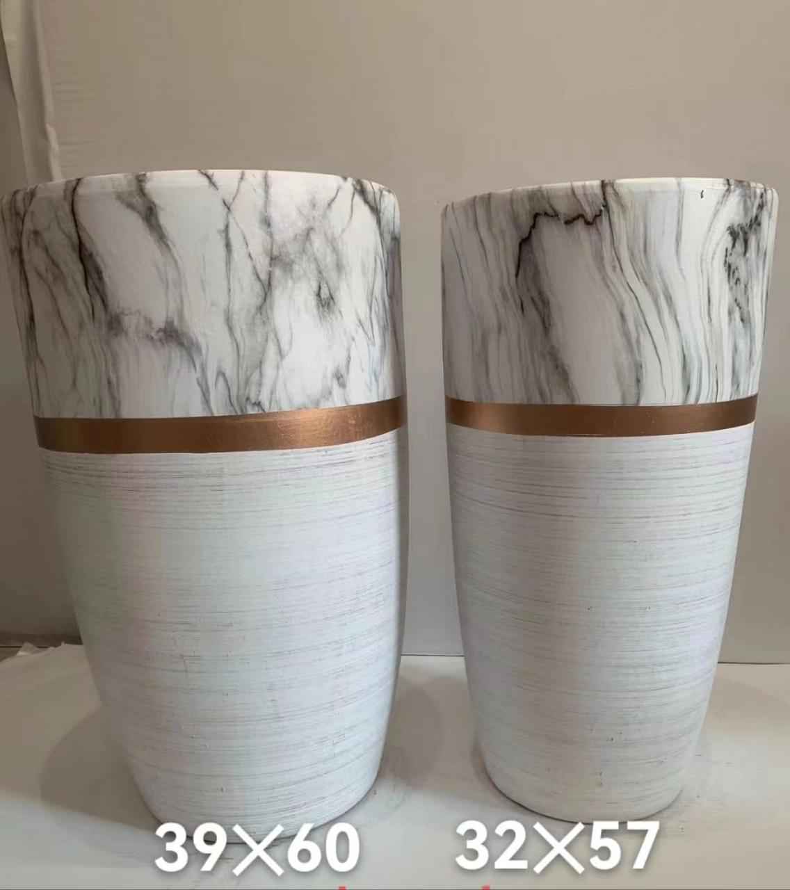 Gold/Marble Matt-Texture Ceramic pot
