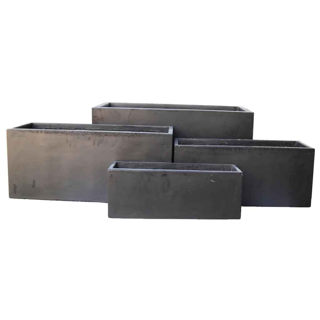 FIBER-CEMENT BLACK PLANTER PLAIN Small GA30-330