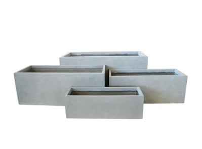 Rectangular FIBER-Clay Grey Planter