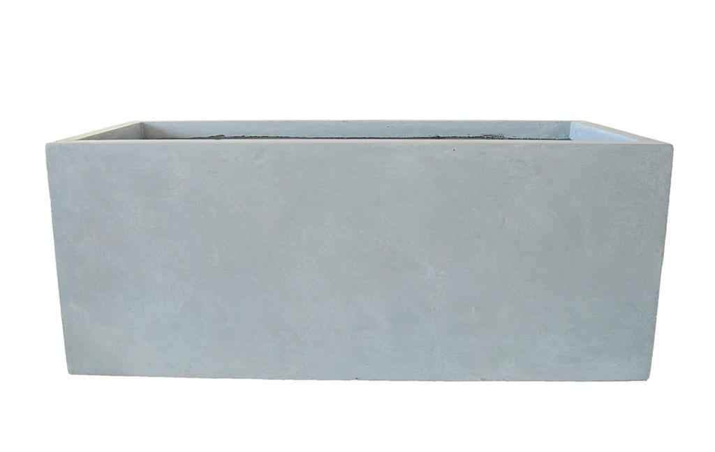 Rectangular FIBER-Clay Grey Planter