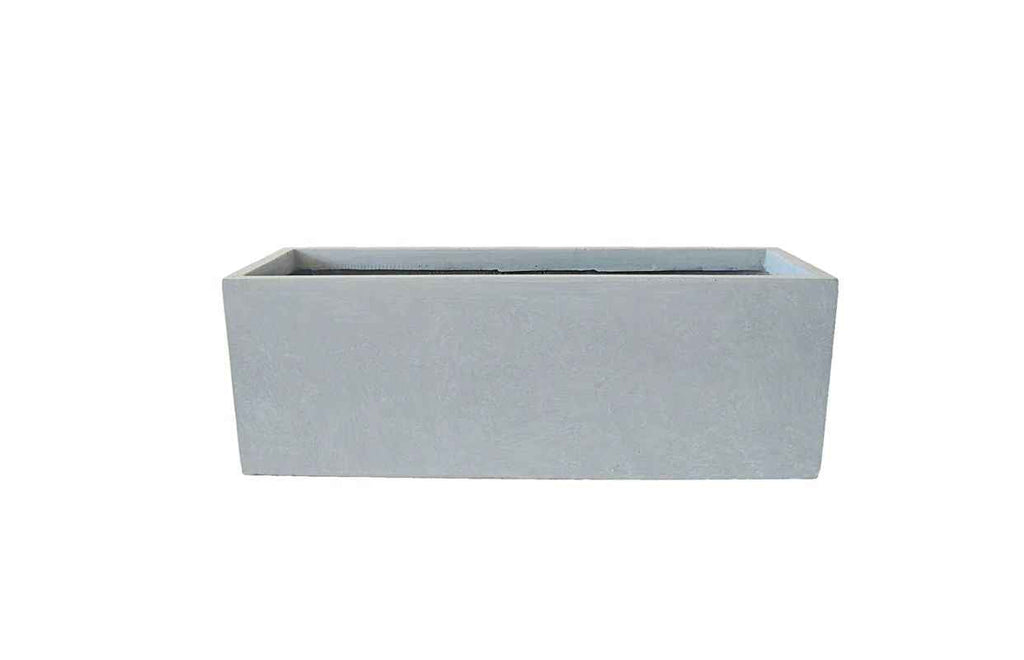 Rectangular FIBER-Clay Grey Planter