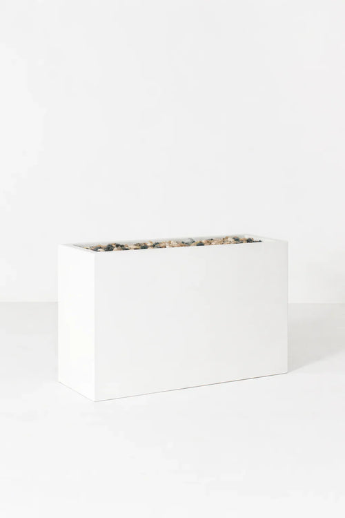 50cm x 50cm x 30cm White GRP Planter Pot - PlantmartAE