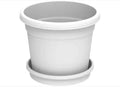 Plastic Round Flowerpot with Tray