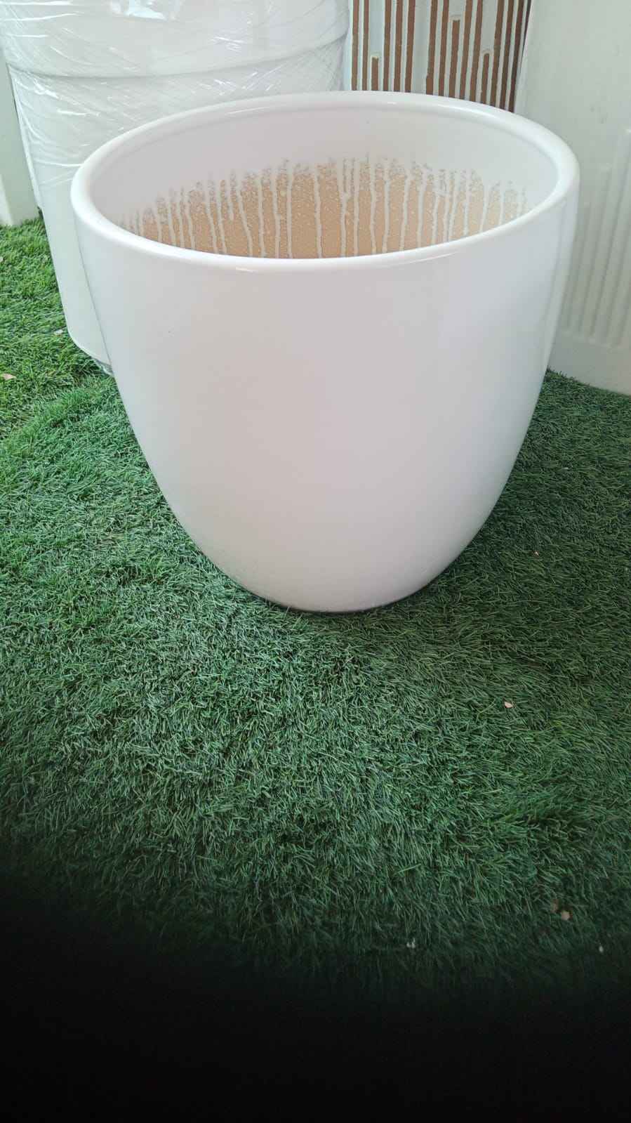 White Ceramic Pot 30cm x 30cm