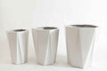 Glossy-White Cylinder Ceramic pot