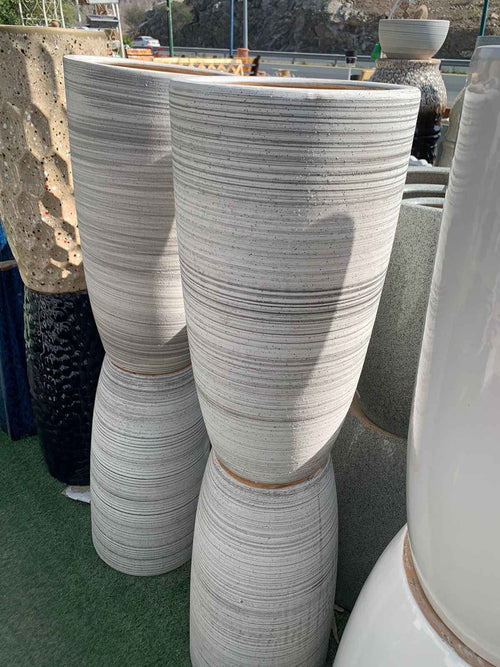 Brushed Sand Ceramic pot XL size